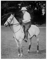 Winston Churchill on a polo pony