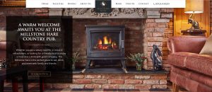 Romance At The Millstone - log burner and sofa 