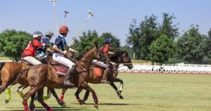 What Is Equestrian Polo - players in action